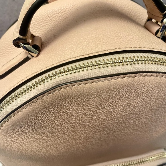 Kate Spade Pink Backpack Pebbled Leather, Adjustable Straps - Picture 7 of 11